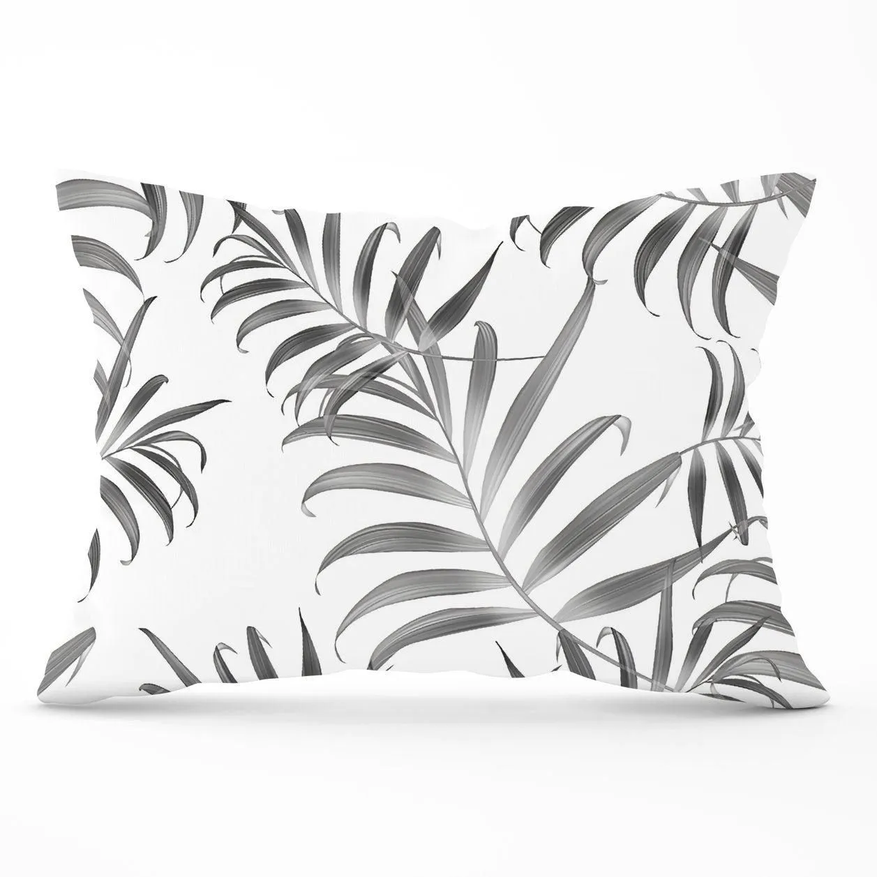 Warren Reed - Designer Hawaiian Style Palm Leaves Cushions in Grey