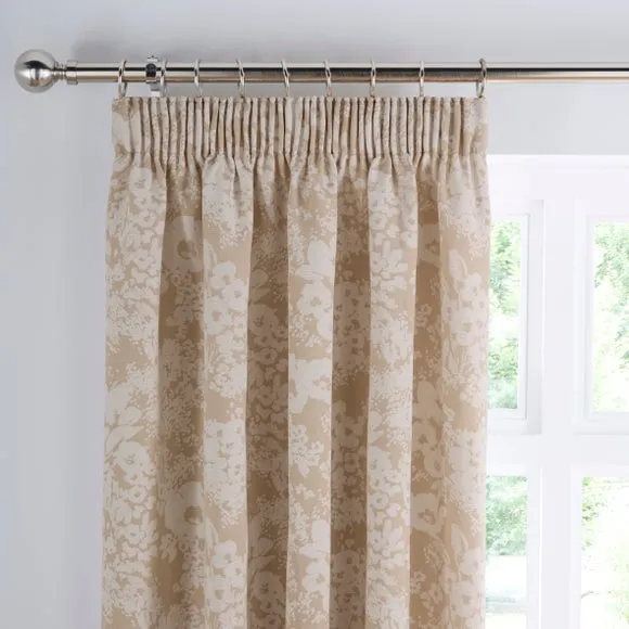 Sofia Floral Pencil Pleat Curtains 1