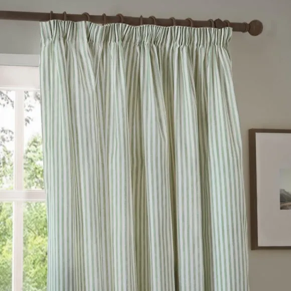 Yard Hebden Striped Pencil Pleat Curtains (Blackout Available) 1