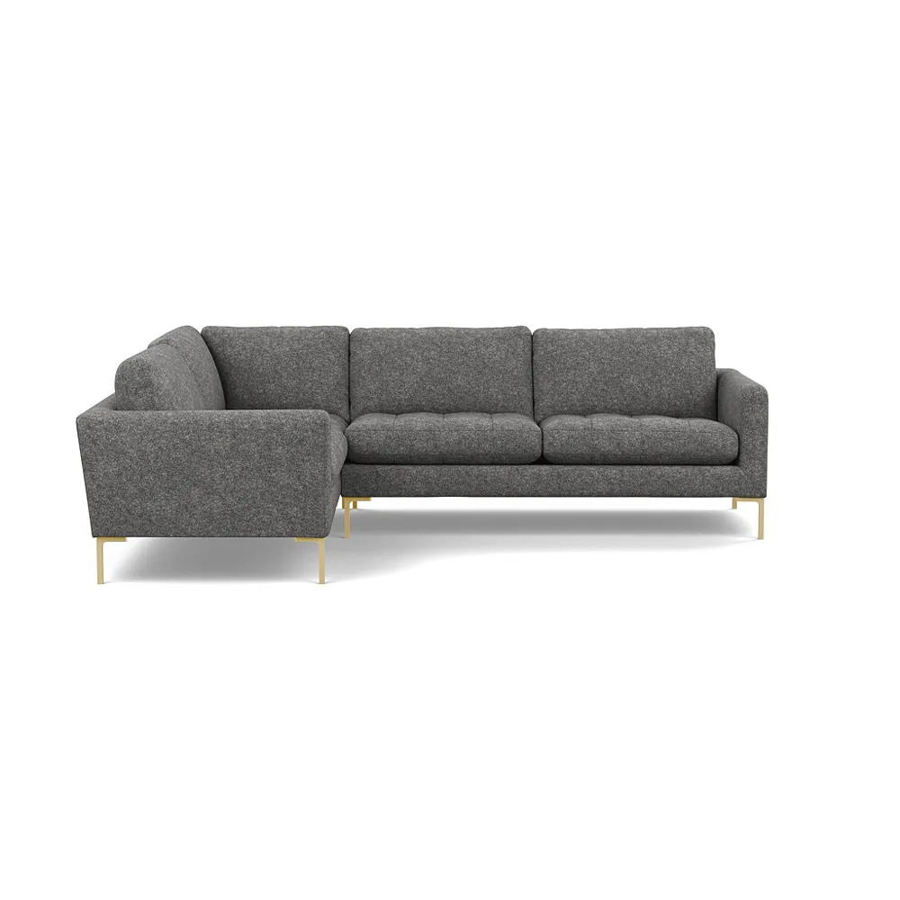 Heal's Eton LHF Corner Sofa Melton Wool Shale Brass