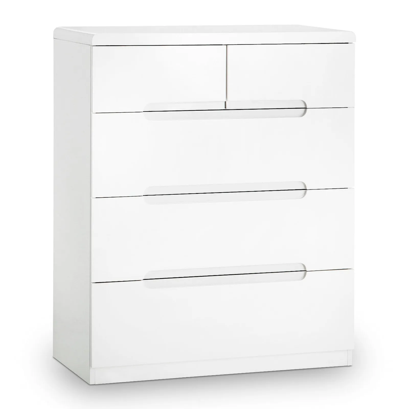 Manhattan White 5 Drawer Chest White