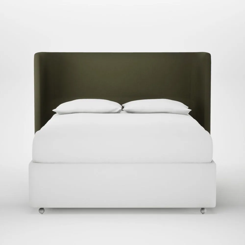 Heal's Monroe Headboard King Smart Cotton Linen Myrtle 1