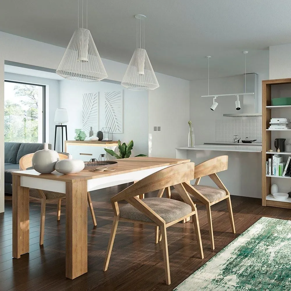 Furniture To Go Lyon Medium Extending Dining Table 140-180cm in White 3