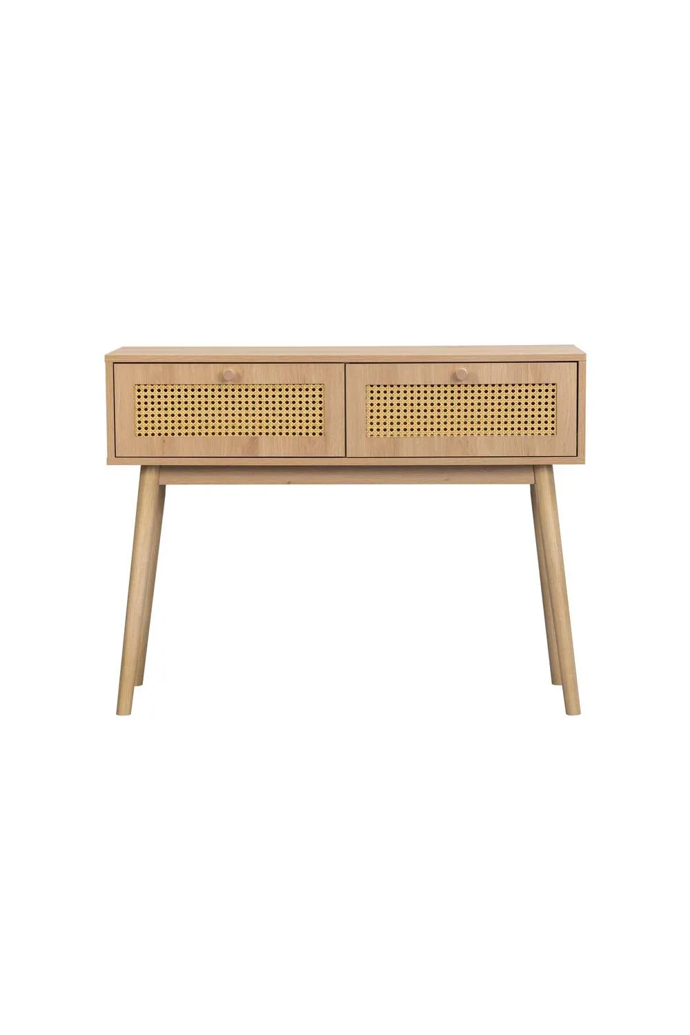 Birlea Croxley Console Table Oak Rattan Hall Dressing Table in Light Oak 6