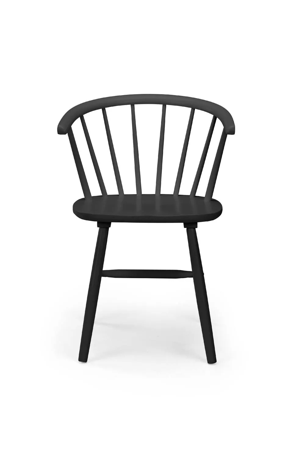 Julian Bowen Modena Curved Spindle Back Dining Chair (Set of 2) in Black 4