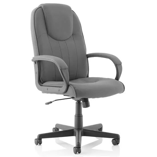 Lincoln Fabric Executive Office Chair In Charcoal With Arms