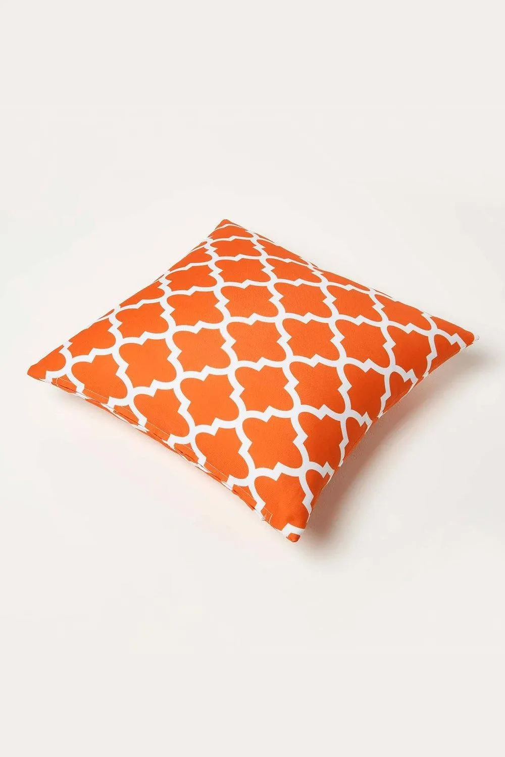 Homescapes Luxury Waterproof Orange Geometric Outdoor Cushion 45 x 45 cm, Set of 2 6