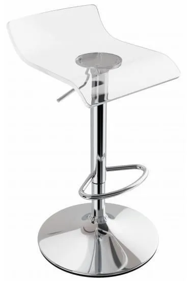 netfurniture Tina Acrylic Bar Stool Height Adjustable - Clear 2