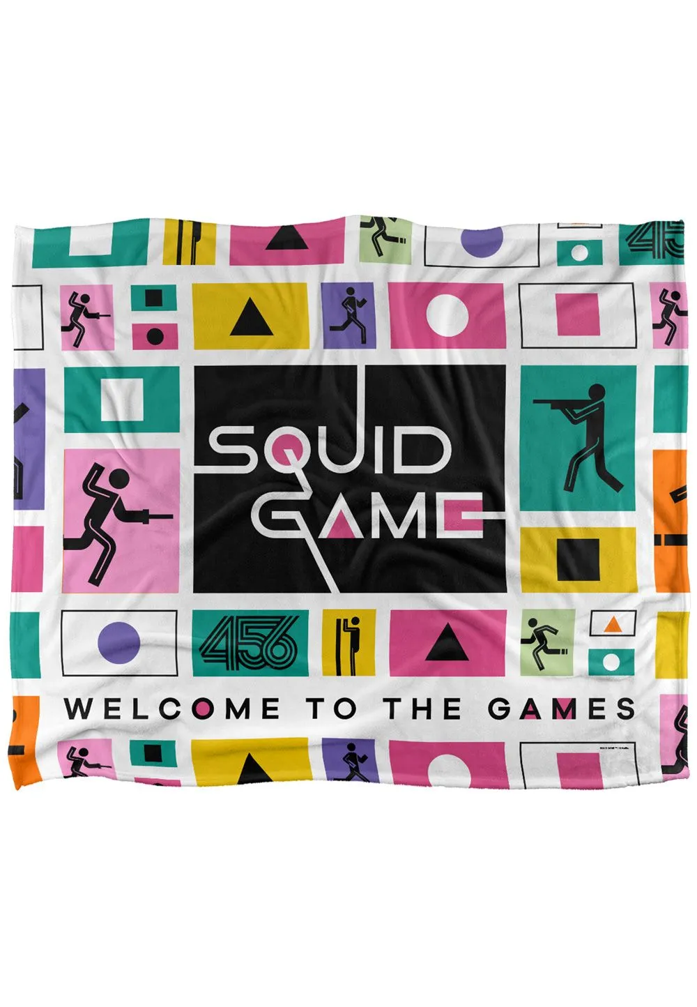 Squid Game Season 3 152 X 127 cm Game Icons Silky Touch Super Soft Throw Blanket in White