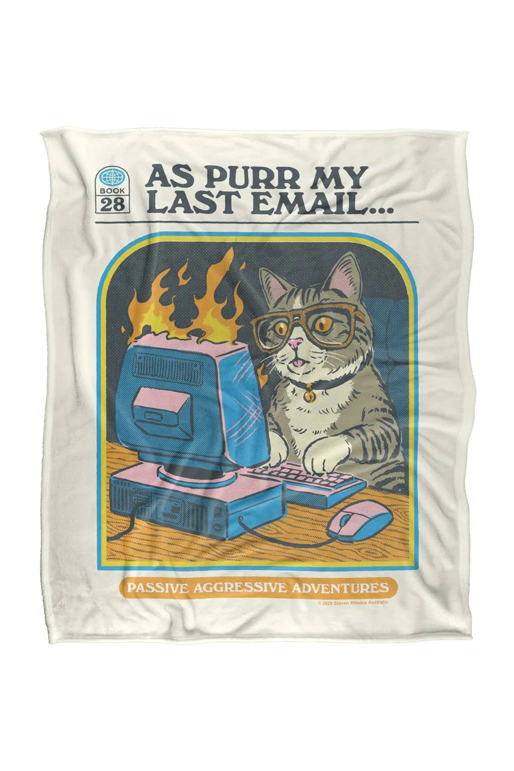 Steven Rhodes As Purr My Last Email Silky Super Soft Throw Blanket