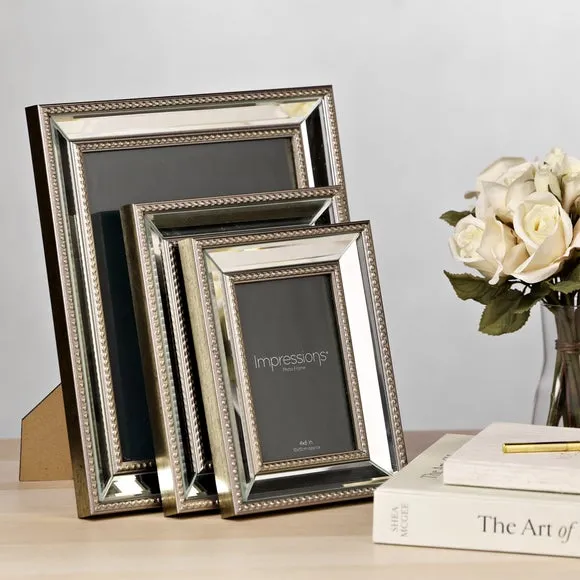 Impressions Beaded Mirror Border Photo Frame 6