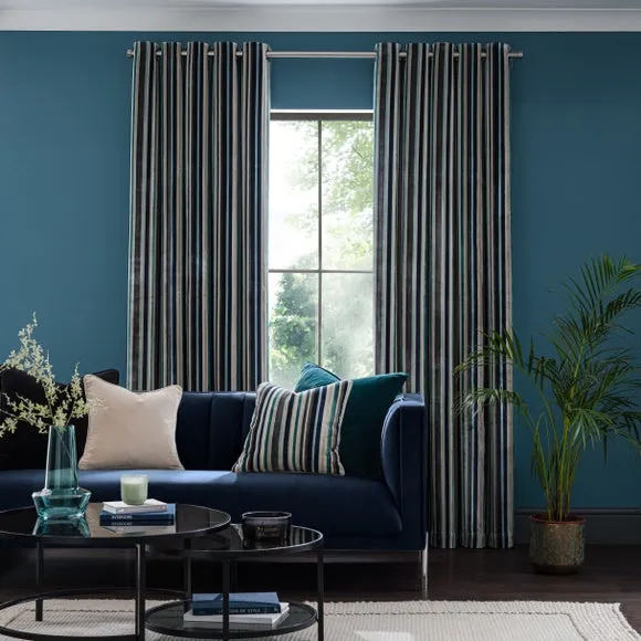 Aliyah Stripe Eyelet Curtains 2