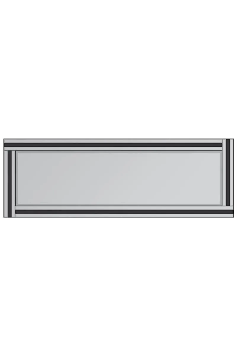 MirrorOutlet Black & Mirror Triple Bevel Cheval Dress Mirror 170cm x 58cm 6