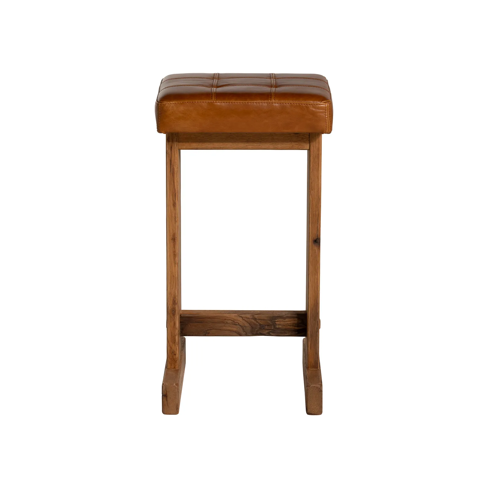 Caledon Bar Bar Stool - Leather L05 41X40X77Cm, Brown Oak | Barker & Stonehouse 2