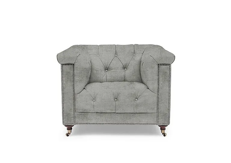 Wallace Fabric Chesterfield Chair - Doves Tale