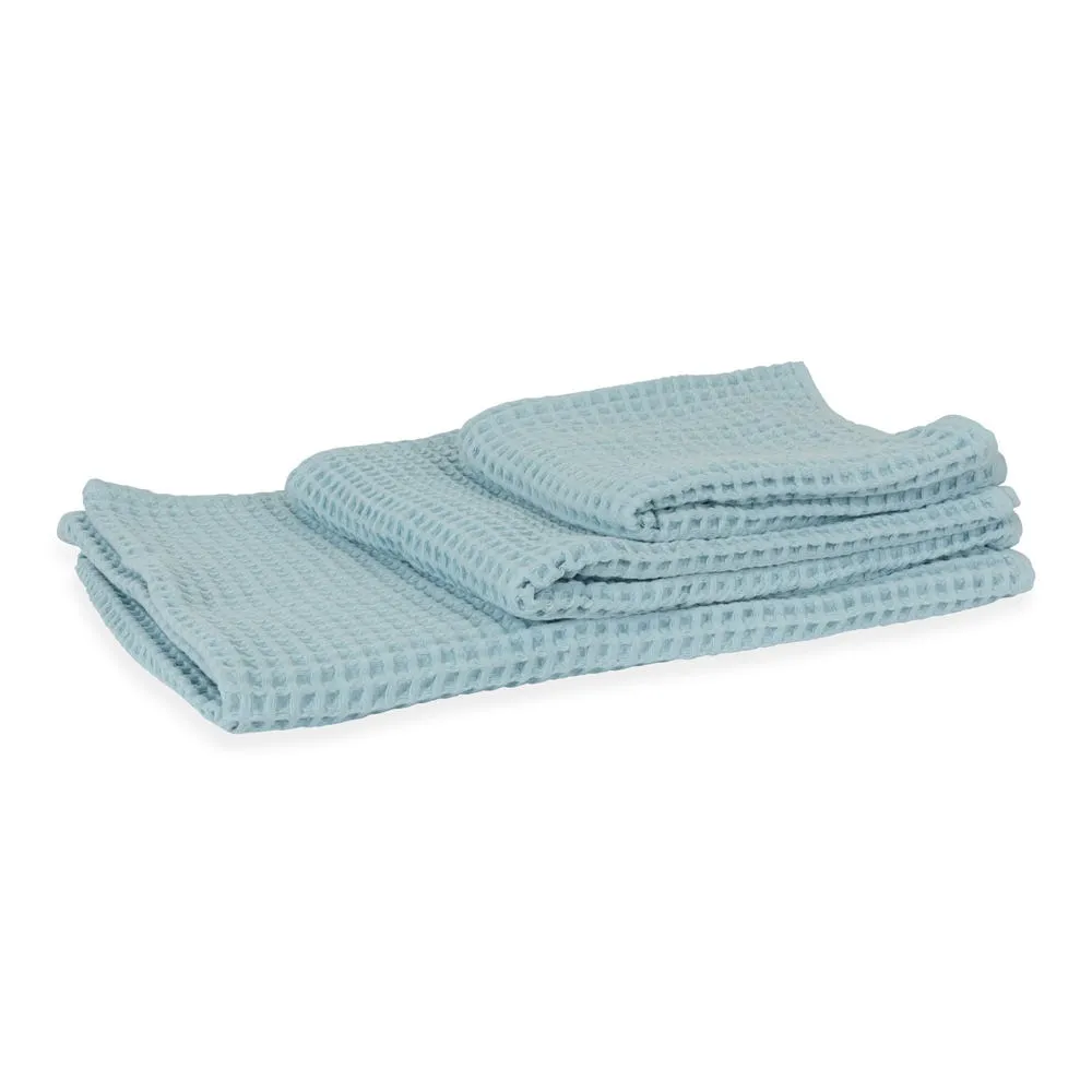 Heal's Waffle Bath Towel Sea Blue 70 x 140cm 2
