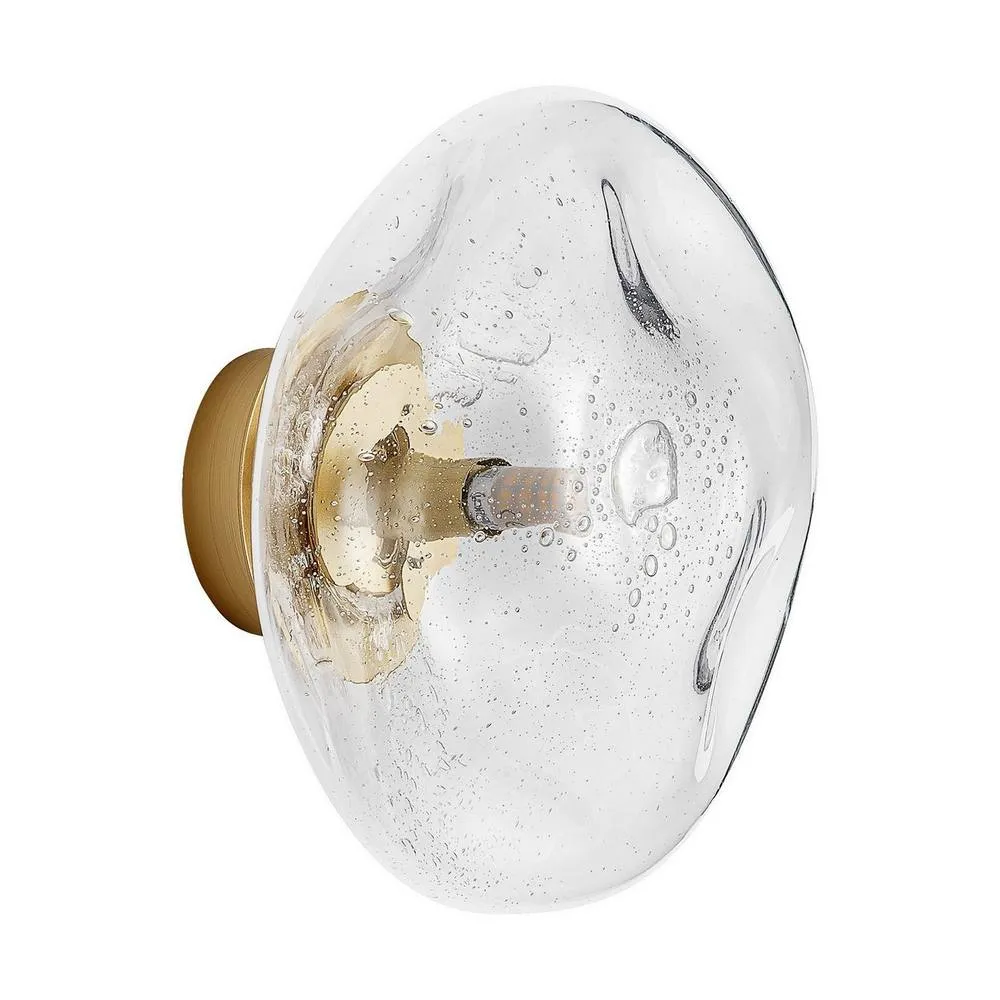 Netlighting King 22cm Wall Lamp Brass Gold Blown Clear LED G9 1x5W