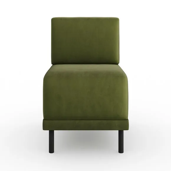 Mae Small Dining Bench, Matte Plush Velvet 5