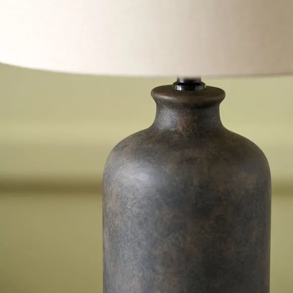 Pacific Lifestyle Kovu Matt Bronzed Cylinder Ceramic Table Lamp 2
