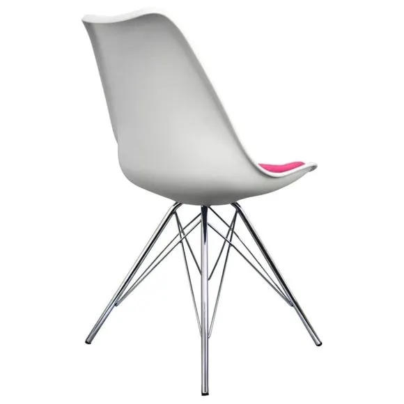 Fusion Living Soho White Plastic Dining Chair 5