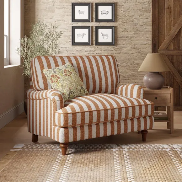 Beatrice II Striped Boucle Snuggle Chair 1