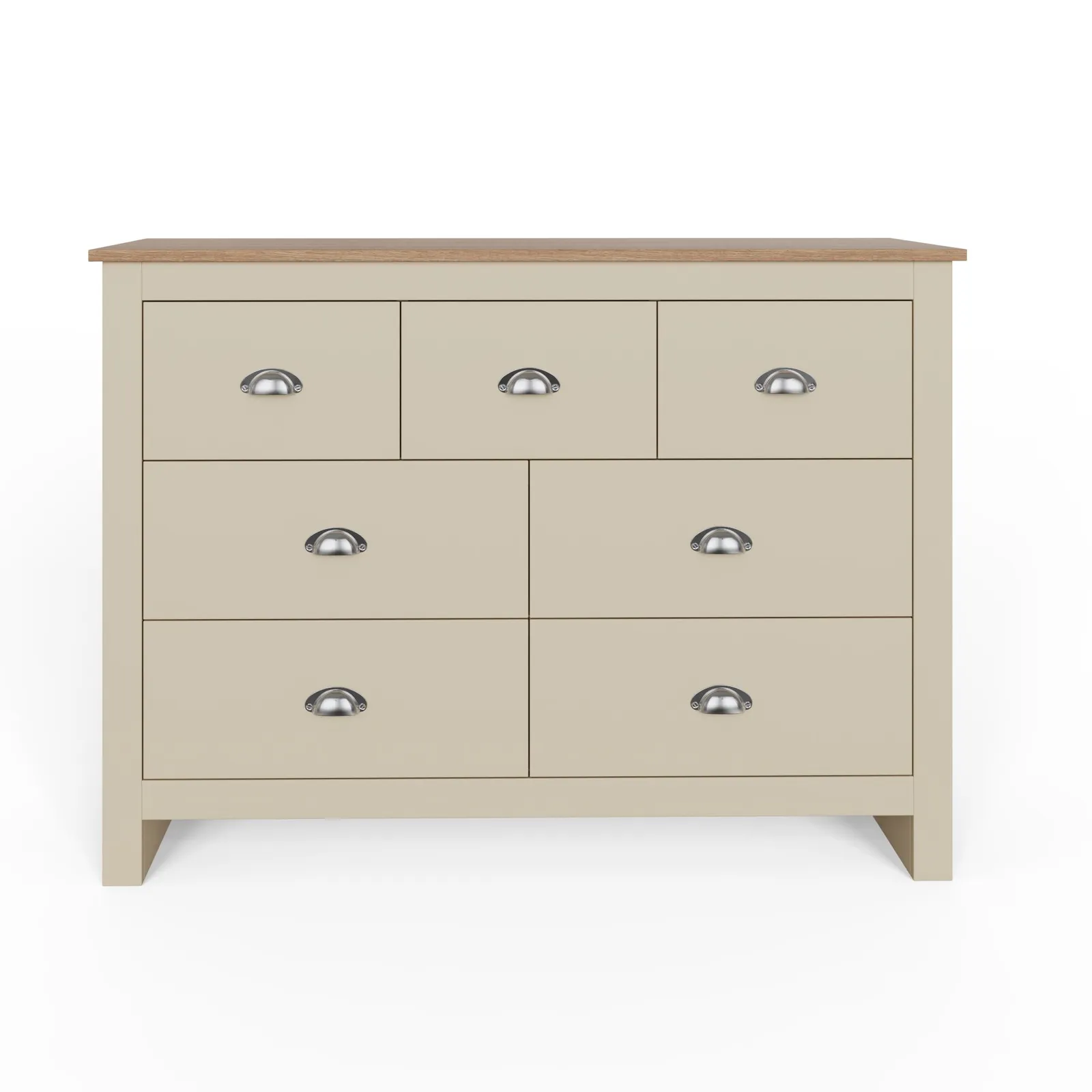 GFW Lancaster 7 Drawer Chest in Cream 4