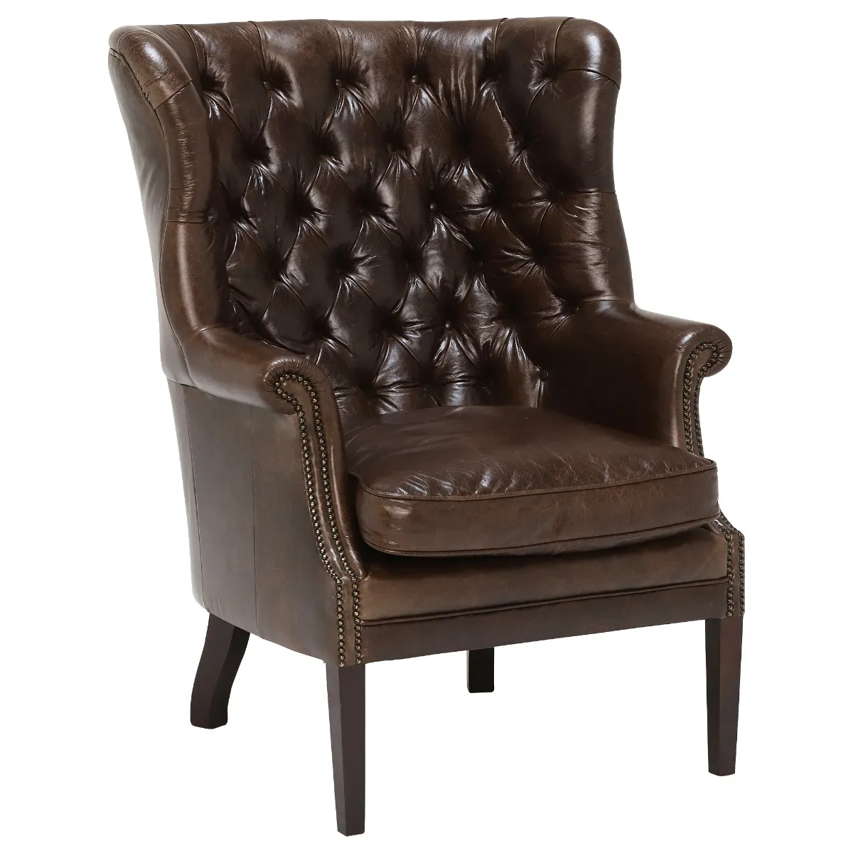 Harris Tweed Mackenzie Chair, Leather