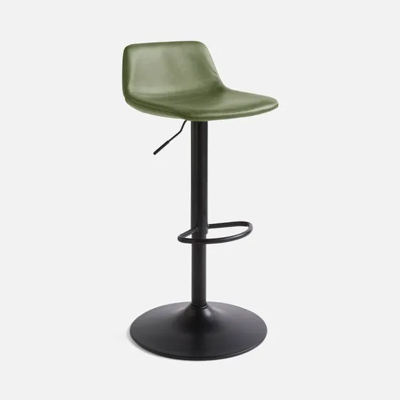 Jayden Height Adjustable Barstool, Faux Leather 6