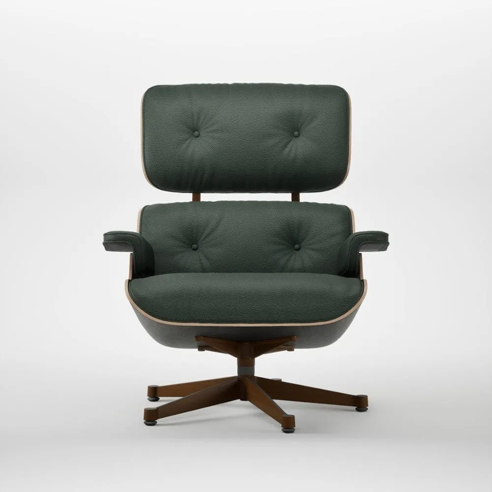 Eames Lounge Chair Cherry Natural Contemporary L50 59 Jade Polished Black Base 05 1