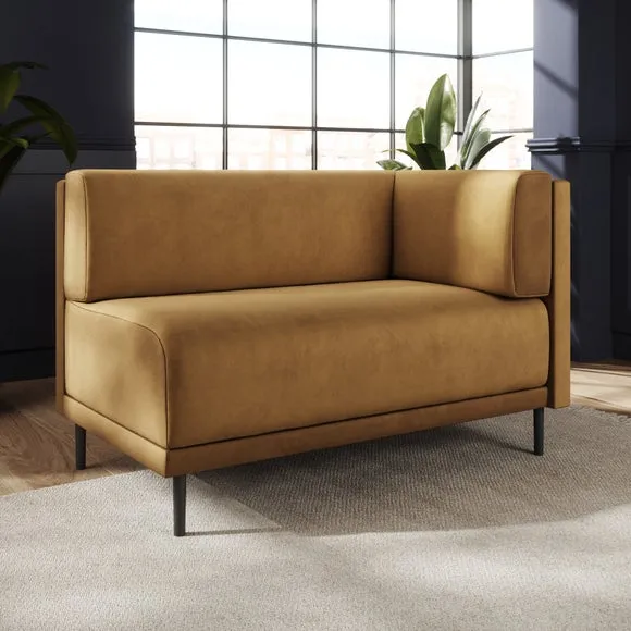 Mae Corner Dining Bench, Matte Plush Velvet 2