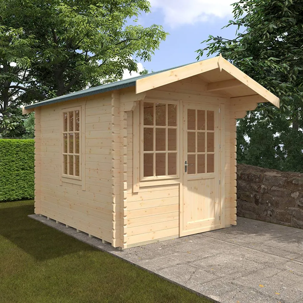 Buttercup Farm 10x8w The Carrington Plus 44mm Cabin - L295 x W235 x H251.3 cm in Natural 2