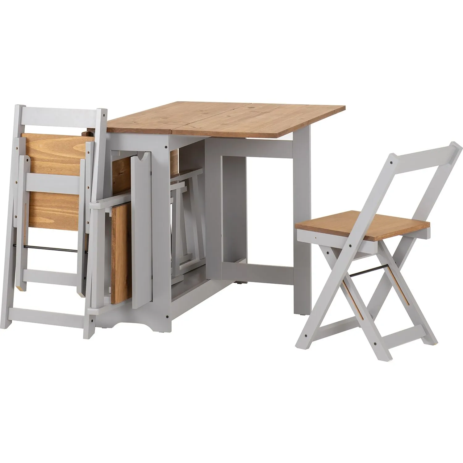 Seconique Santos Butterfly Dining Set in Grey 3