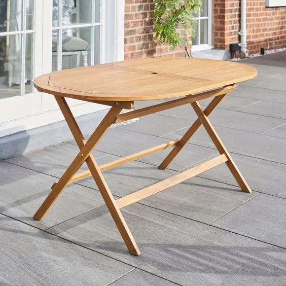 Vienna 6 Seater Wooden Garden Dining Set with Folding Table 3