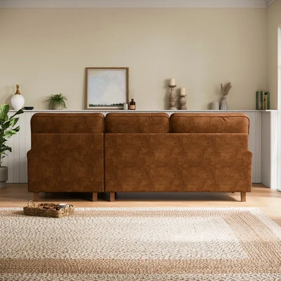 Beatrice II Relaxed Faux Leather Corner Chaise Sofa 2