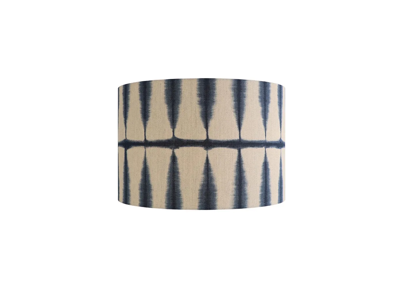 Shropshire Shades Shibori Lampshade Indigo Linen 46 x 30cm 1