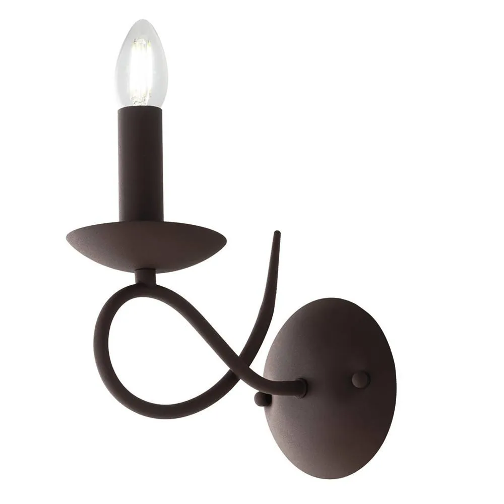 Netlighting GINEVRA Candle Wall Light Corten 12x23x21cm in Brown