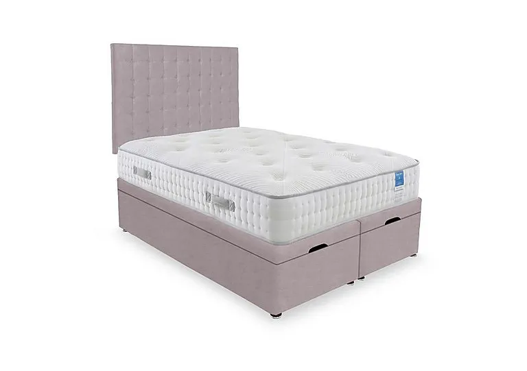 Ergo Deluxe End Lift Ottoman Divan Set - Small Double - Plush Lilac