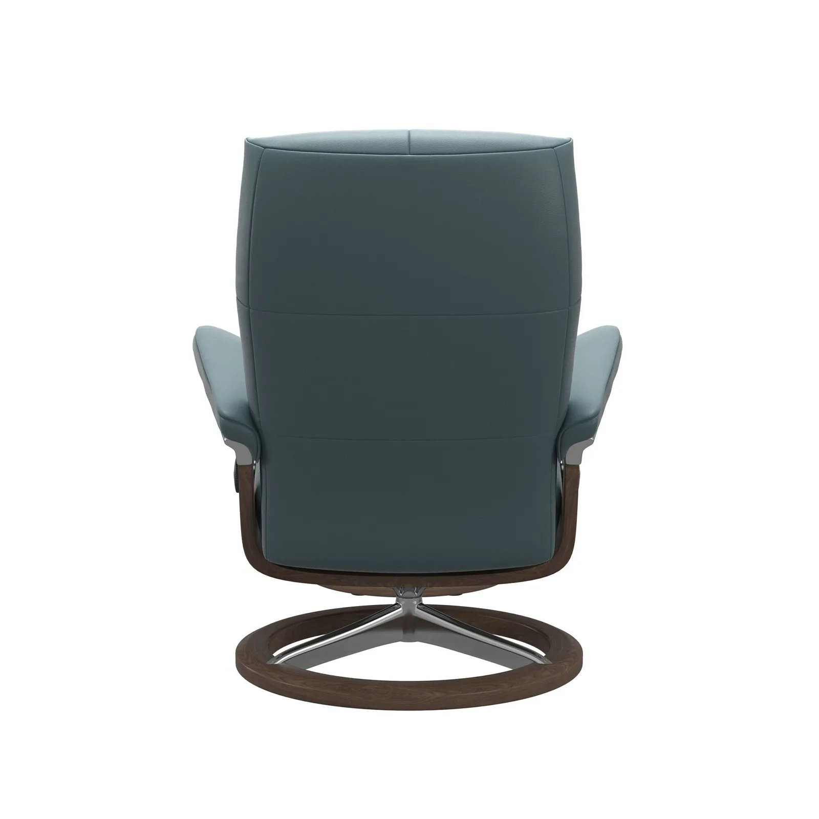 Stressless David Small Signature Recliner Chair & Footstool Leather | Barker & Stonehouse 4