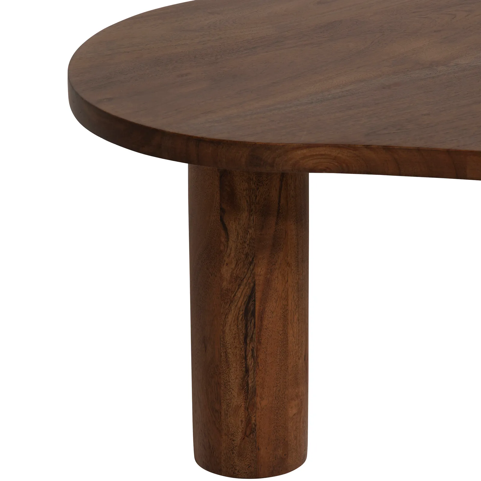 Canova Organic Shape Coffee Table, Round, Acacia Wood | Barker & Stonehouse 4