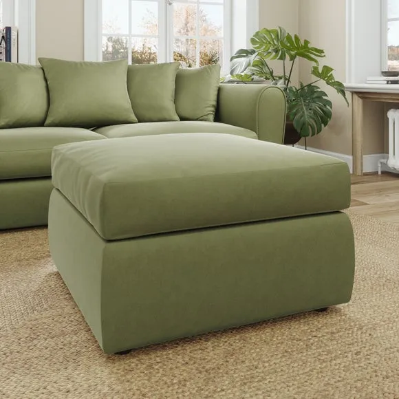 Blake Opulent Velvet Footstool 1