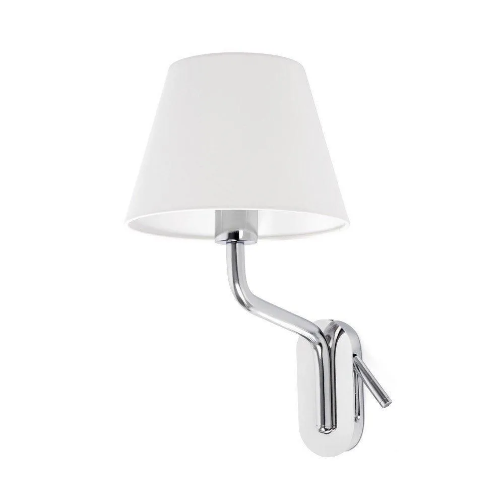 Netlighting Eterna Reading Light Wall Light Chrome E27 in Grey