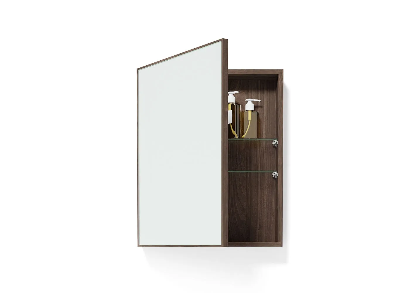 Wireworks Bath Cabinet Slimline 550 Walnut 1