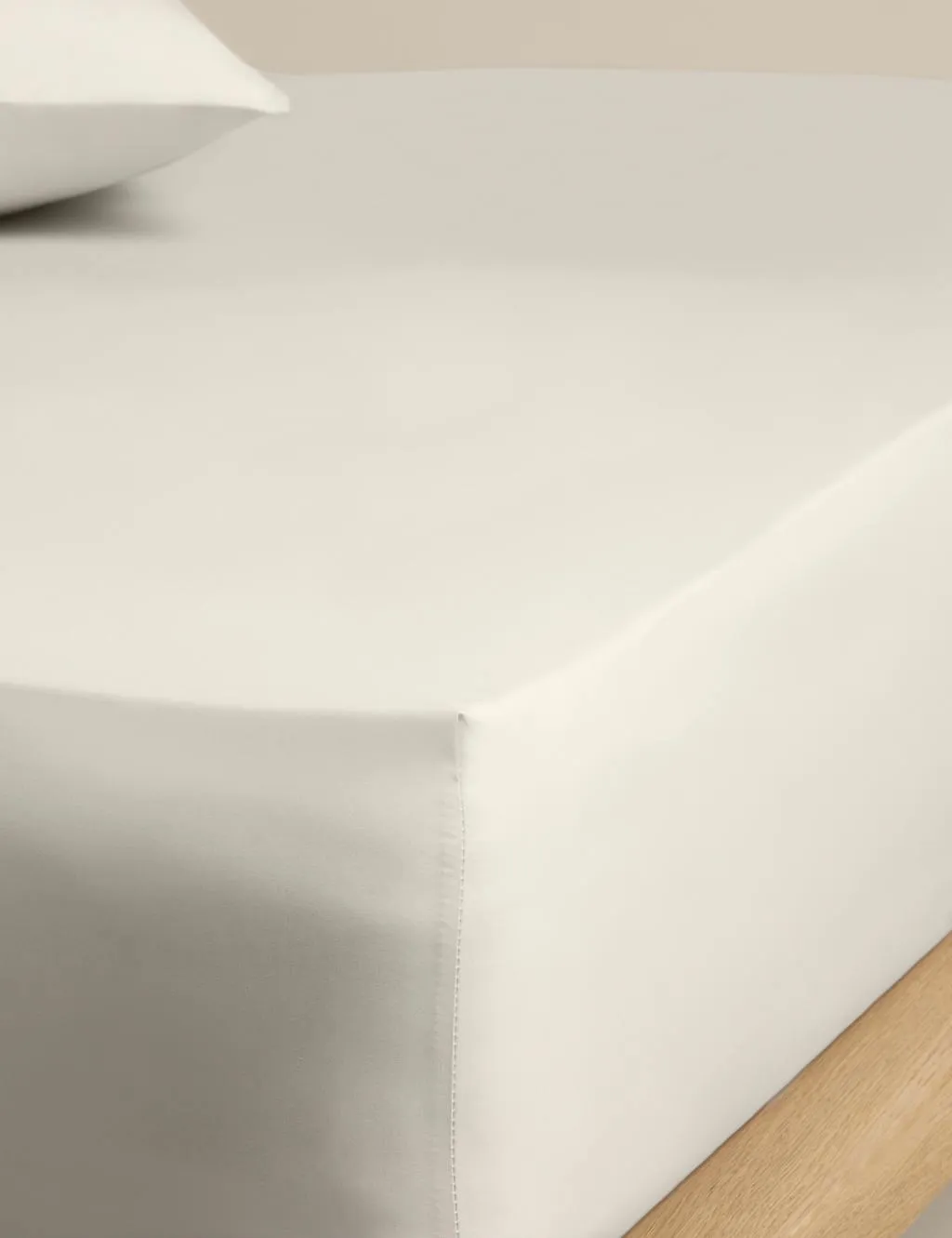 M&S Egyptian Cotton 400 Thread Count Crisp Fitted Sheet Linen