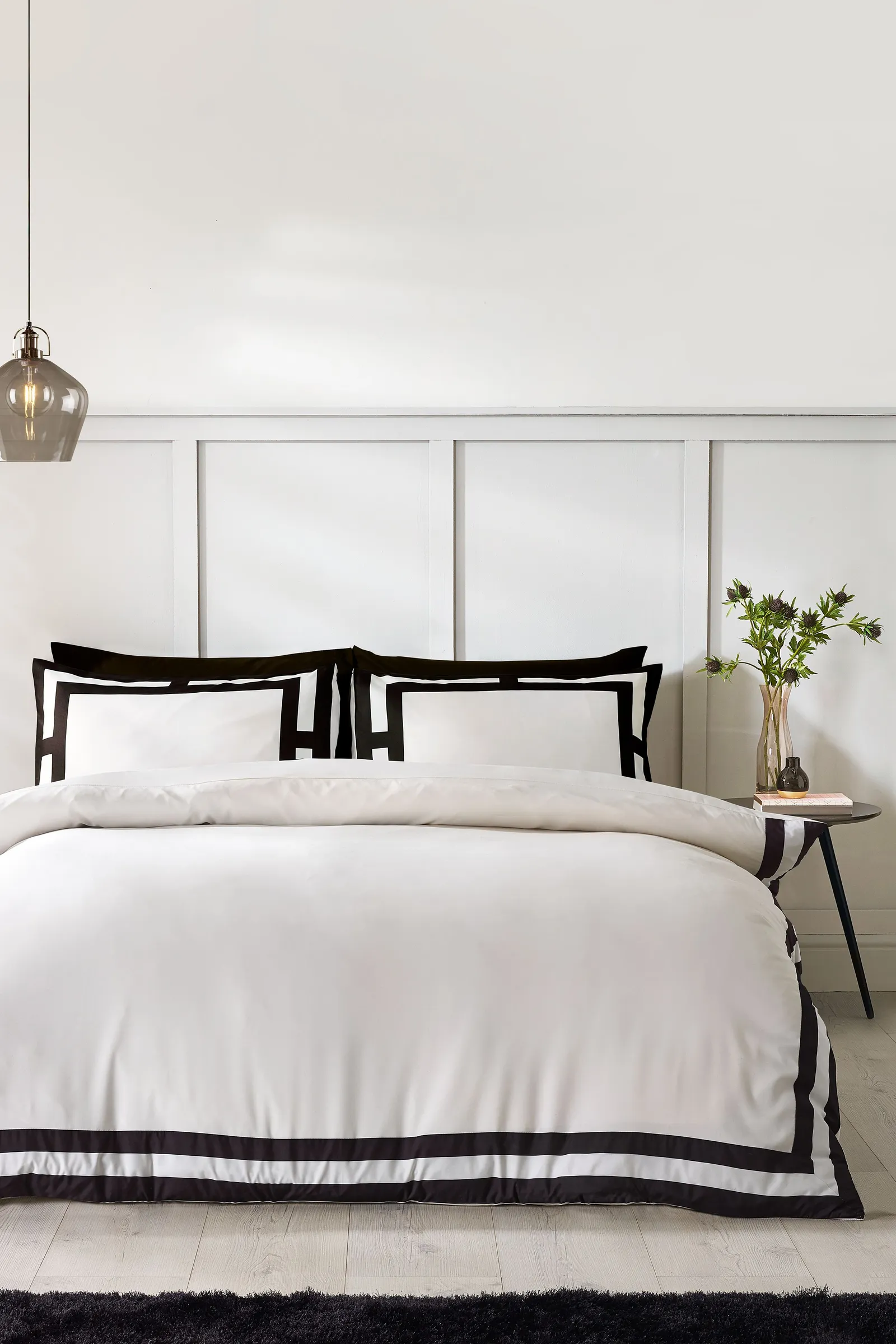 Catherine Lansfield 'So Soft Mono Panel' Duvet Cover Set in Cream