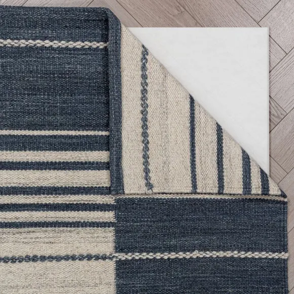 Marlin Striped Geometric Wool Rug 3