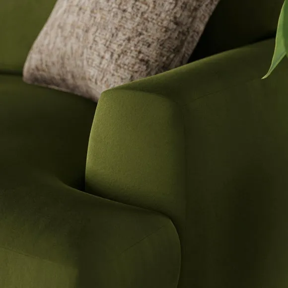 Lawson Matte Plush Velvet Corner Chaise Sofa 5