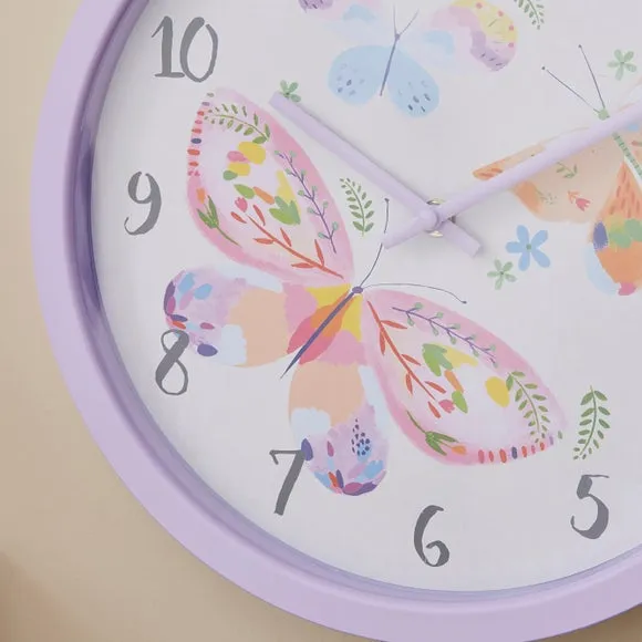 Buttterfly Round Wall Clock 2