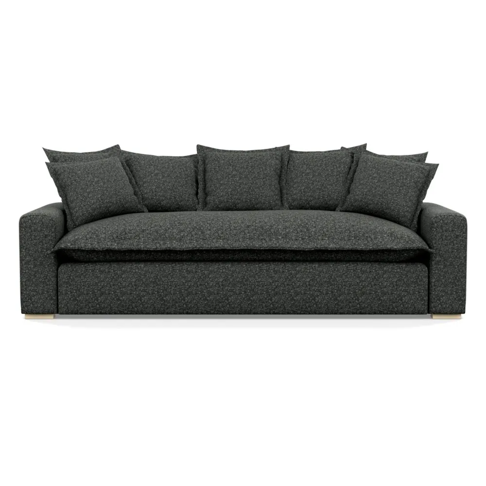 Heal's Brompton 4 Seater Sofa Brecon Charcoal Natural Feet