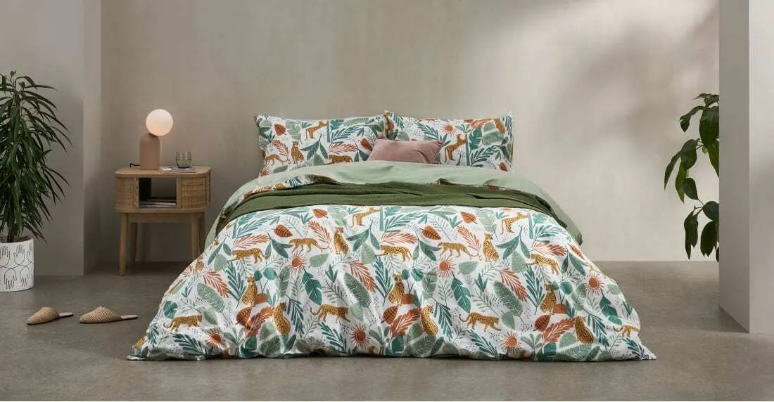 Akey Cotton Duvet Cover + 2 Pillowcases, Double, Multi