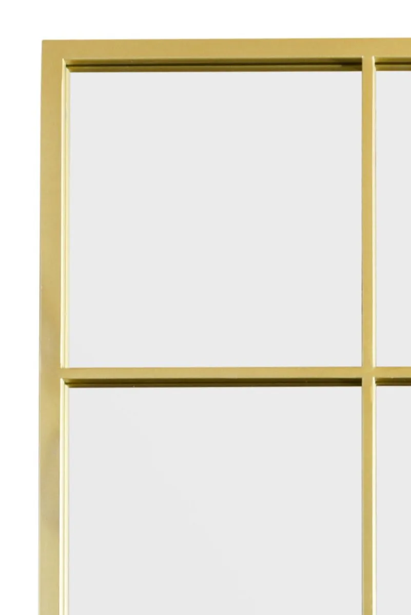 MirrorOutlet Gold Modern Window Garden Wall Mirror 69" X 33" (174CM X 85CM) 6